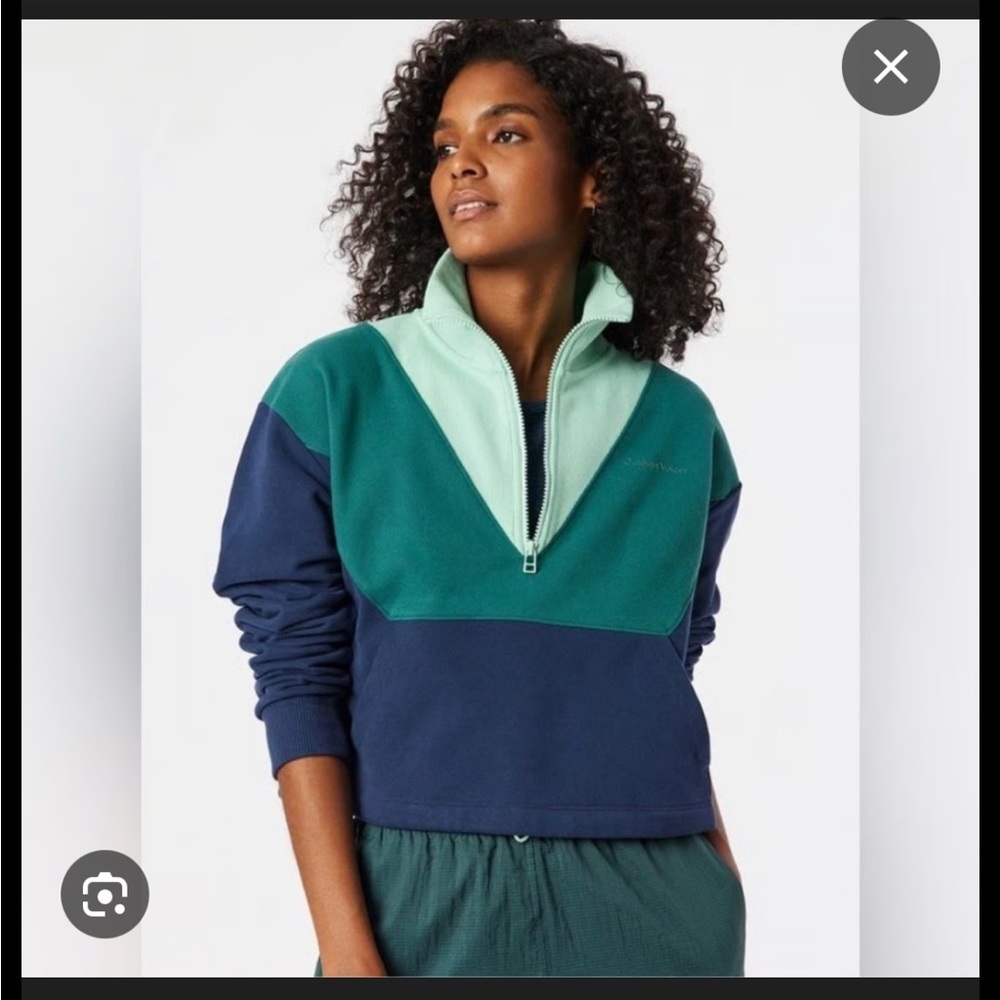 Outdoor Voices 1/2 zip crop sweater
